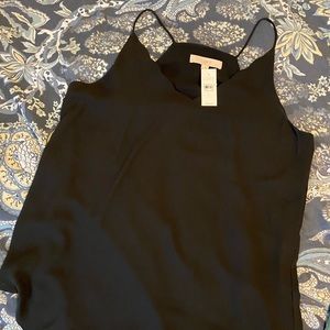 Black scalloped tank top